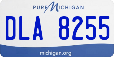 MI license plate DLA8255