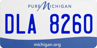 MI license plate DLA8260
