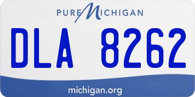 MI license plate DLA8262