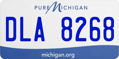 MI license plate DLA8268