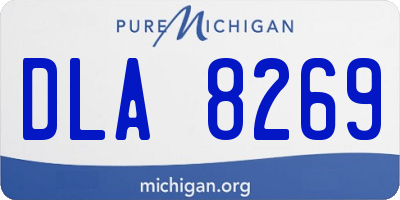 MI license plate DLA8269