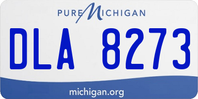 MI license plate DLA8273