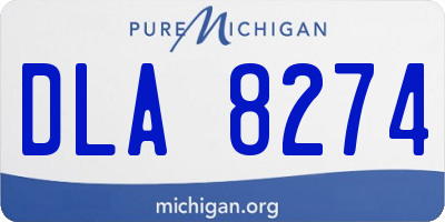 MI license plate DLA8274