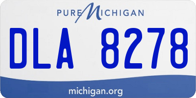 MI license plate DLA8278