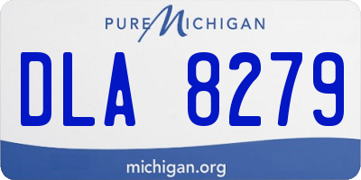 MI license plate DLA8279