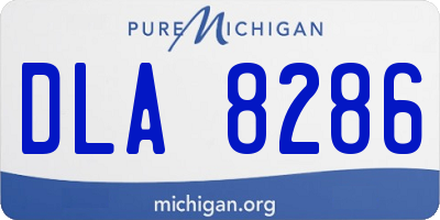 MI license plate DLA8286