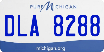 MI license plate DLA8288