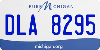 MI license plate DLA8295