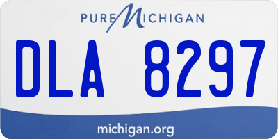 MI license plate DLA8297