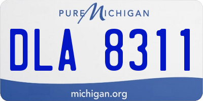 MI license plate DLA8311