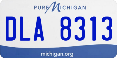 MI license plate DLA8313