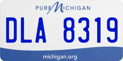 MI license plate DLA8319