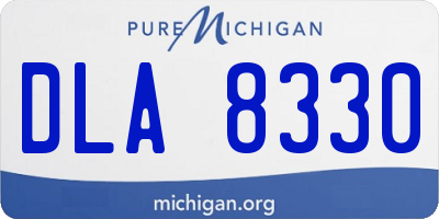 MI license plate DLA8330