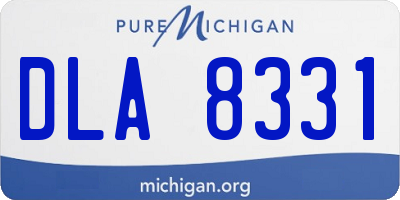 MI license plate DLA8331
