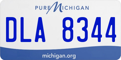 MI license plate DLA8344