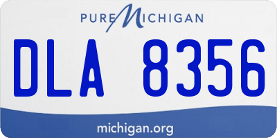 MI license plate DLA8356