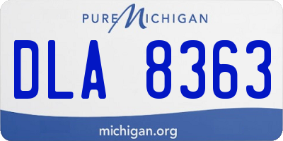 MI license plate DLA8363