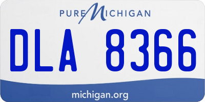 MI license plate DLA8366