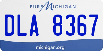 MI license plate DLA8367
