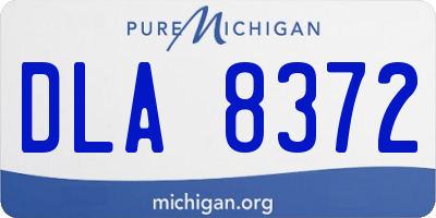MI license plate DLA8372