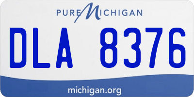 MI license plate DLA8376