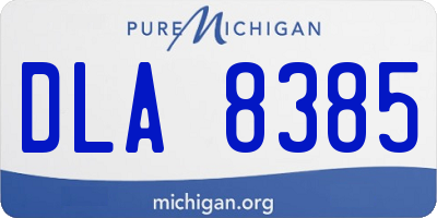MI license plate DLA8385