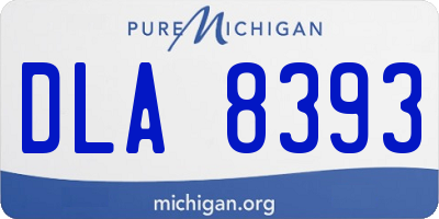 MI license plate DLA8393