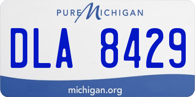 MI license plate DLA8429