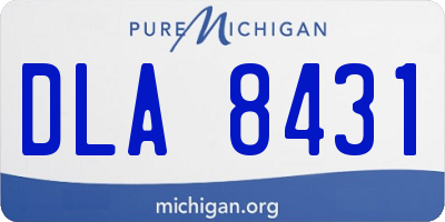 MI license plate DLA8431