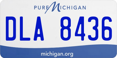 MI license plate DLA8436