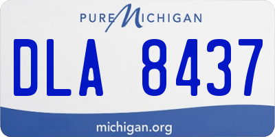 MI license plate DLA8437