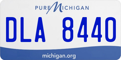 MI license plate DLA8440