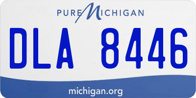 MI license plate DLA8446