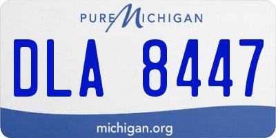 MI license plate DLA8447