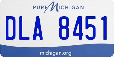 MI license plate DLA8451