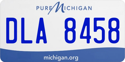 MI license plate DLA8458