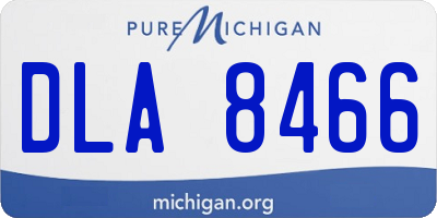 MI license plate DLA8466