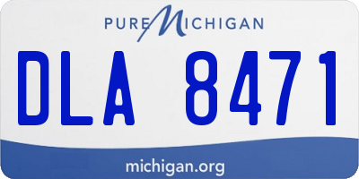 MI license plate DLA8471