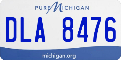 MI license plate DLA8476