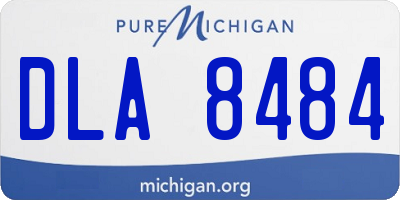 MI license plate DLA8484