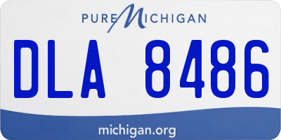 MI license plate DLA8486