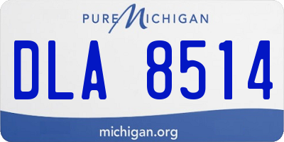 MI license plate DLA8514