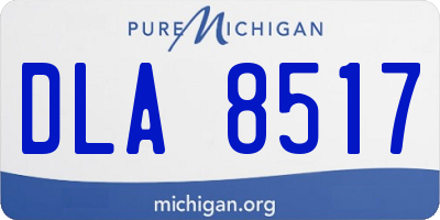 MI license plate DLA8517