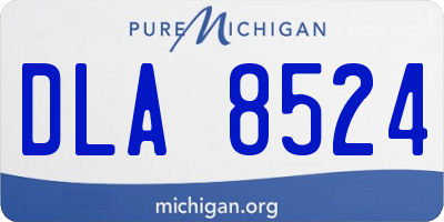 MI license plate DLA8524