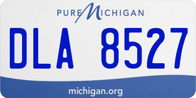 MI license plate DLA8527