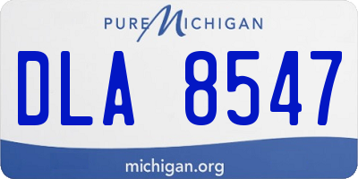 MI license plate DLA8547