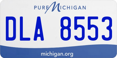 MI license plate DLA8553
