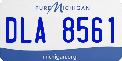 MI license plate DLA8561