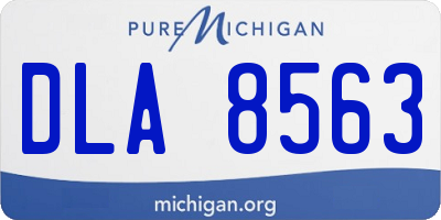 MI license plate DLA8563