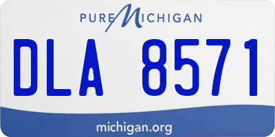 MI license plate DLA8571